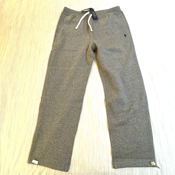 Polo Ralph Lauren Classic Full-Zip Fleece Sweatsuit Ash Grey Heather Black Pony - Picture 8 of 16